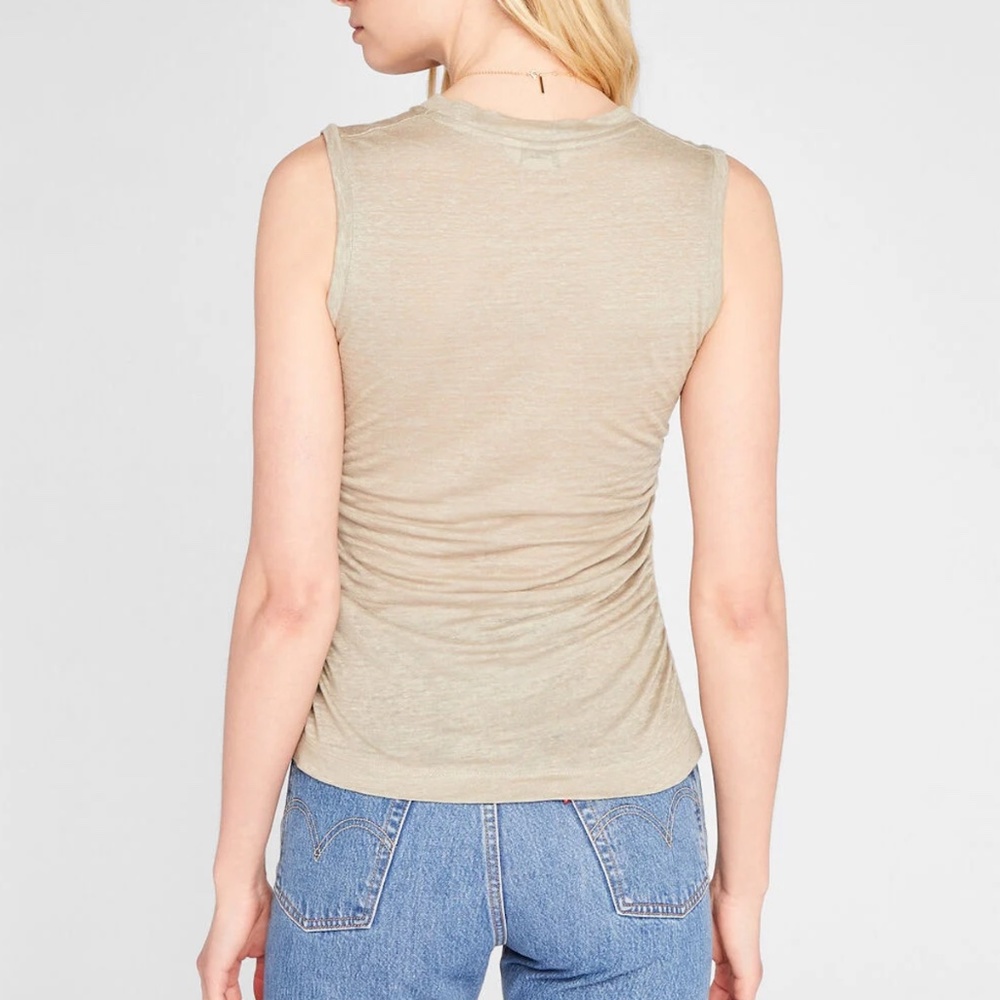 Ruched Side Top - New With Tags - NEVER WORN - Flaxseed* - Picture 2 of 6
